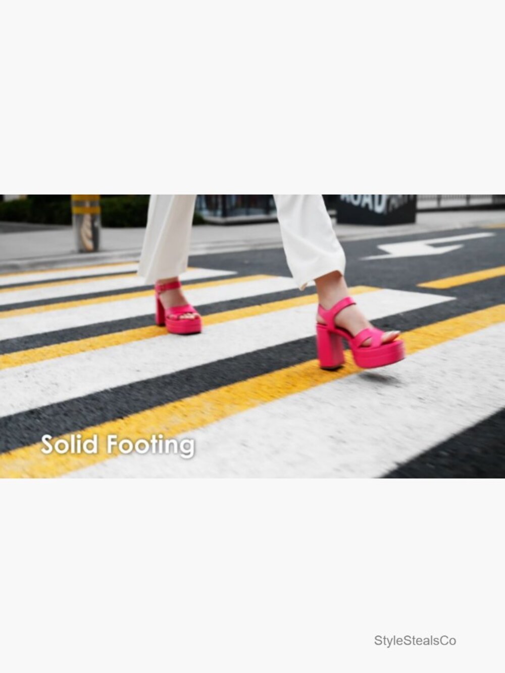 Platform Chunky Heels Square Open Toe Ankle Strap High Heeled Sandals Y2K Party - Picture 7 of 7